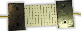 Obr. 5a: Ukázka tahového keramického FBG senzoru [3]